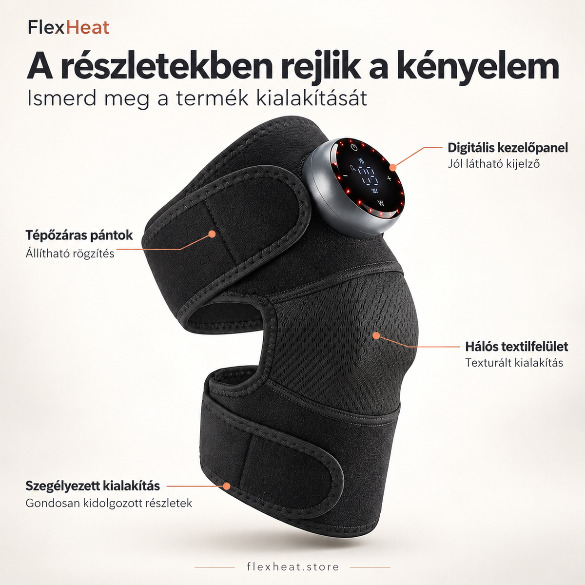 FlexHeat 3in1 – Melegítő és vibrációs masszírozó v2